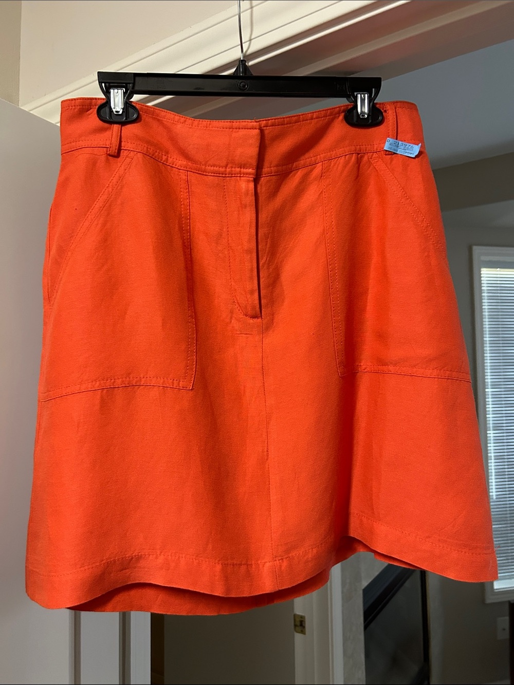 Ann Taylor Factory Bright Orange A-Line Skirt